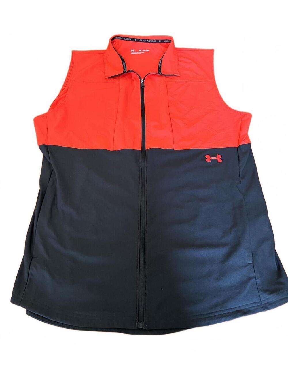 Under Armour Men's Sleeveless Red & Black Vest XXL Fitted